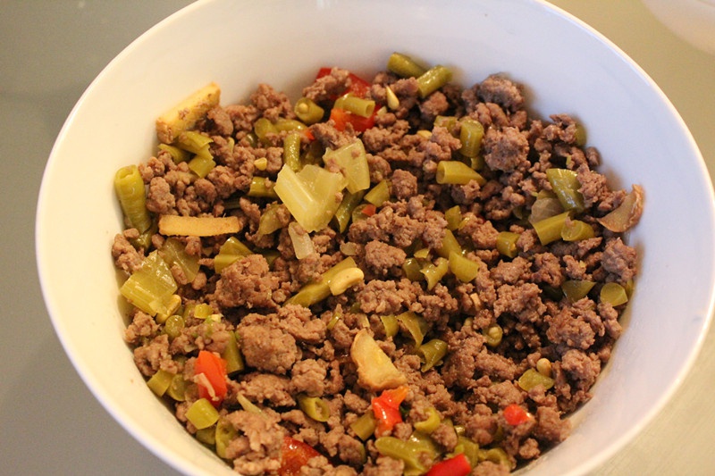 酸豇豆炒肉末