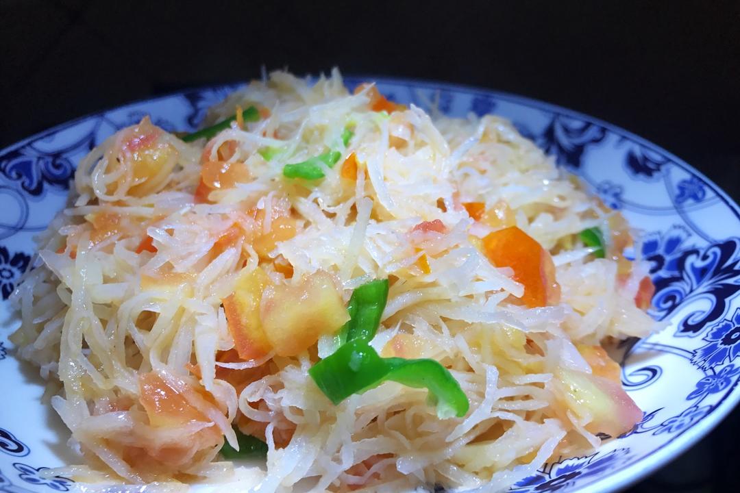 西红柿青椒土豆丝
