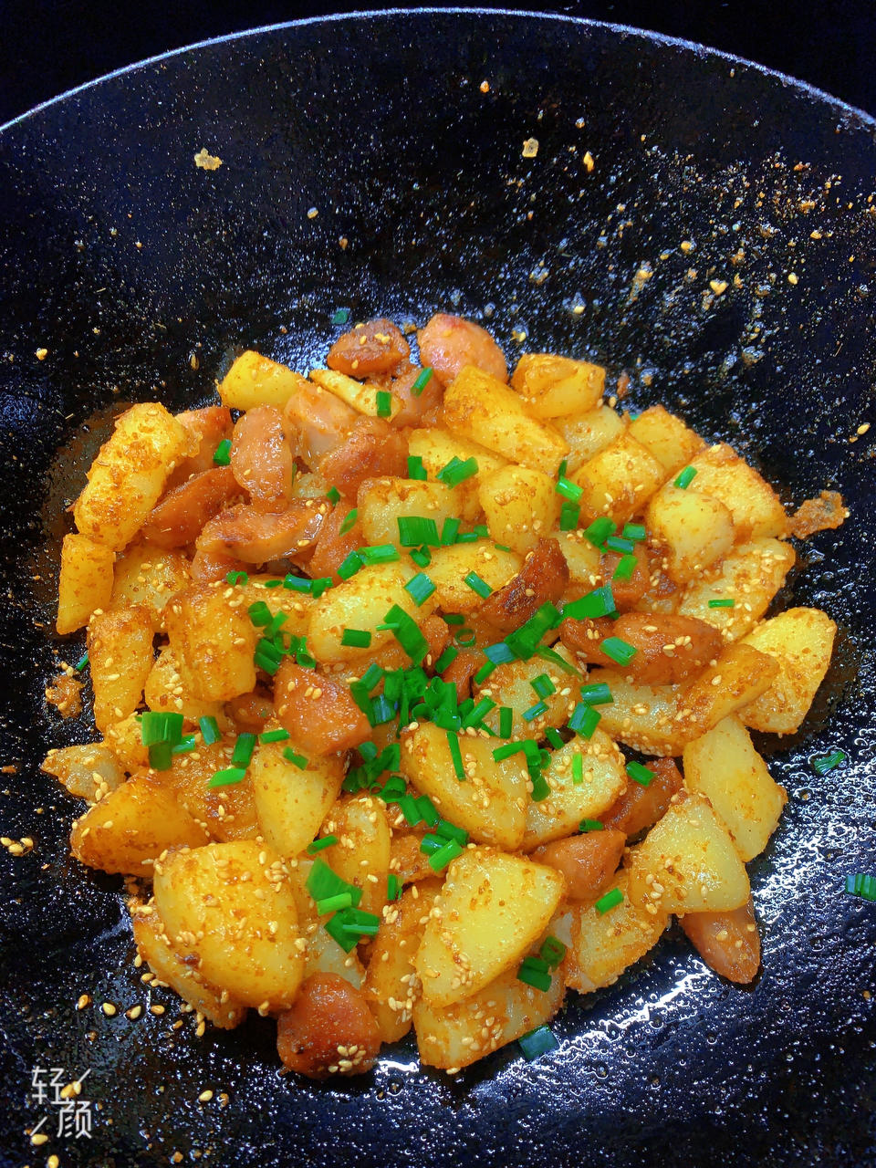 烧烤风味的土豆小香肠