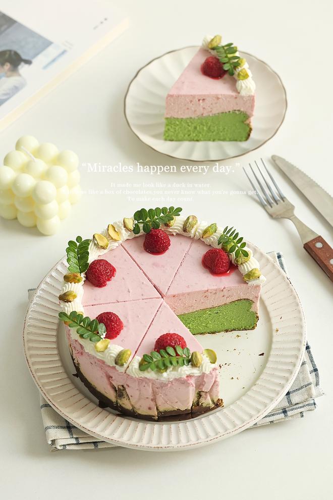 树莓开心果巴斯克🍰/芝士蛋糕的做法