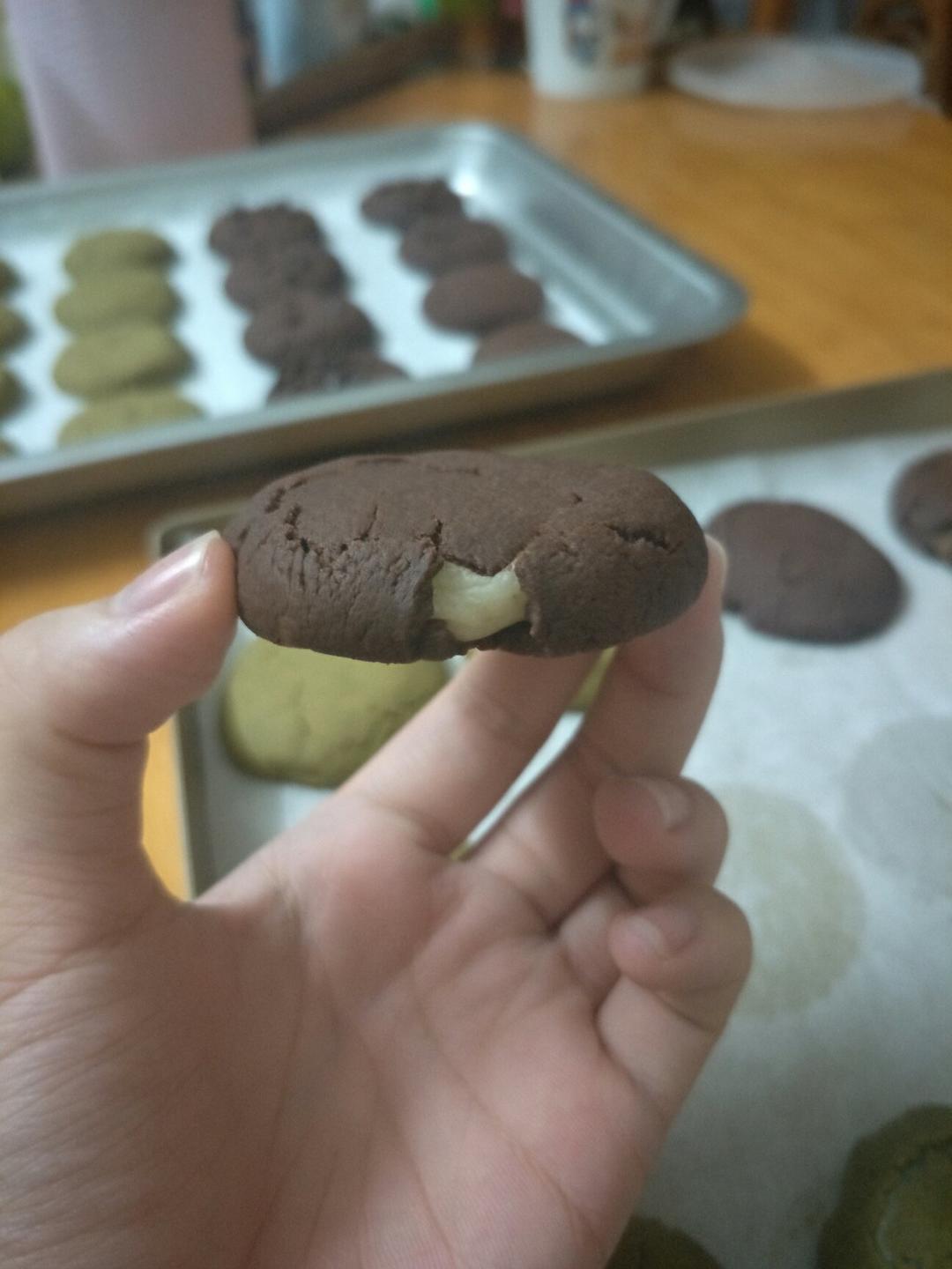 可可/抹茶麻薯夹心软曲奇