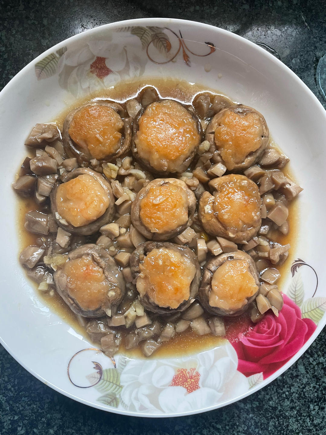 虾滑酿口蘑