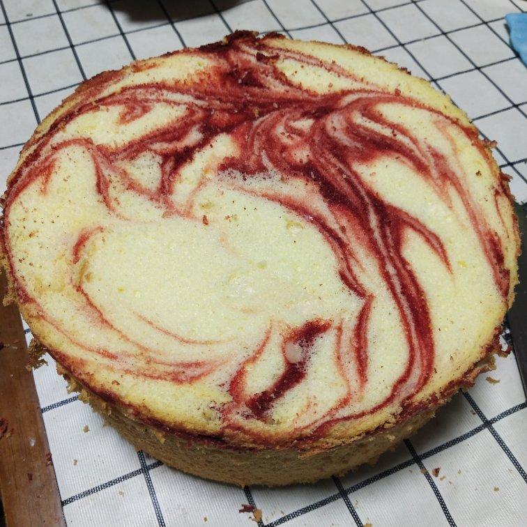 红丝绒大理石戚风Marbled Chiffon Cake（后蛋法超细腻）