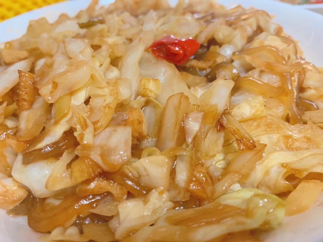 包菜炒粉丝