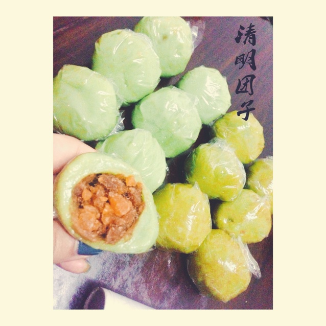 新晋网红【杏花楼 咸蛋黄肉松青团】