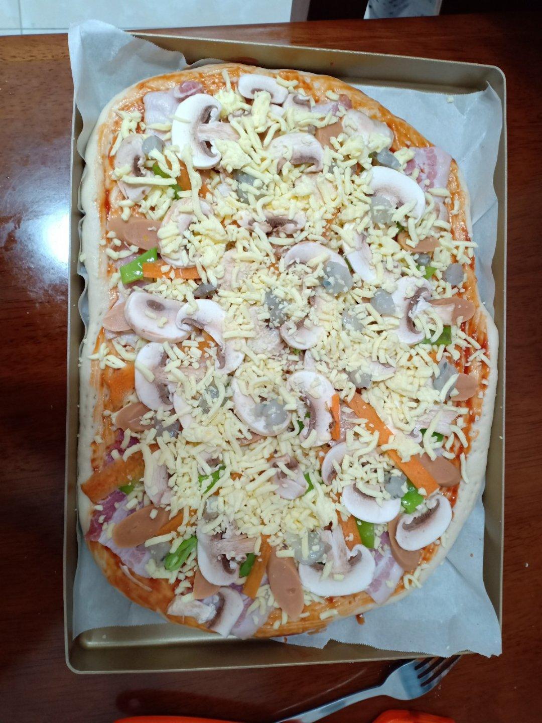 自制厚底披萨面饼