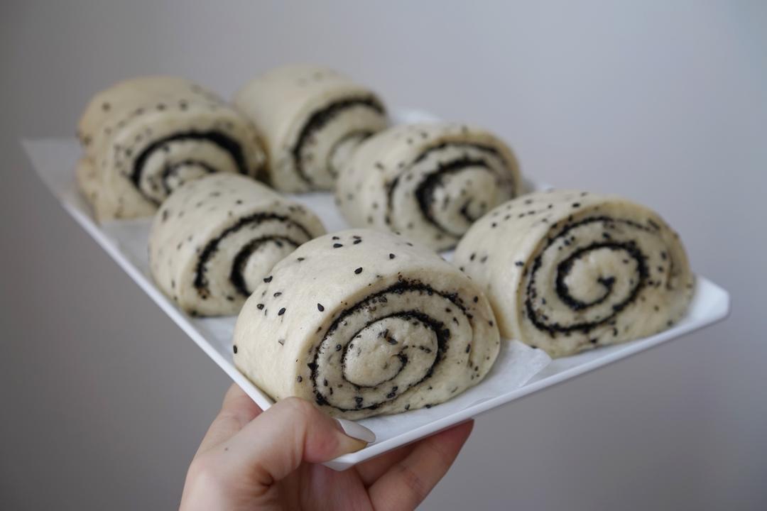 奶香黑芝麻馒头（一次性发酵）