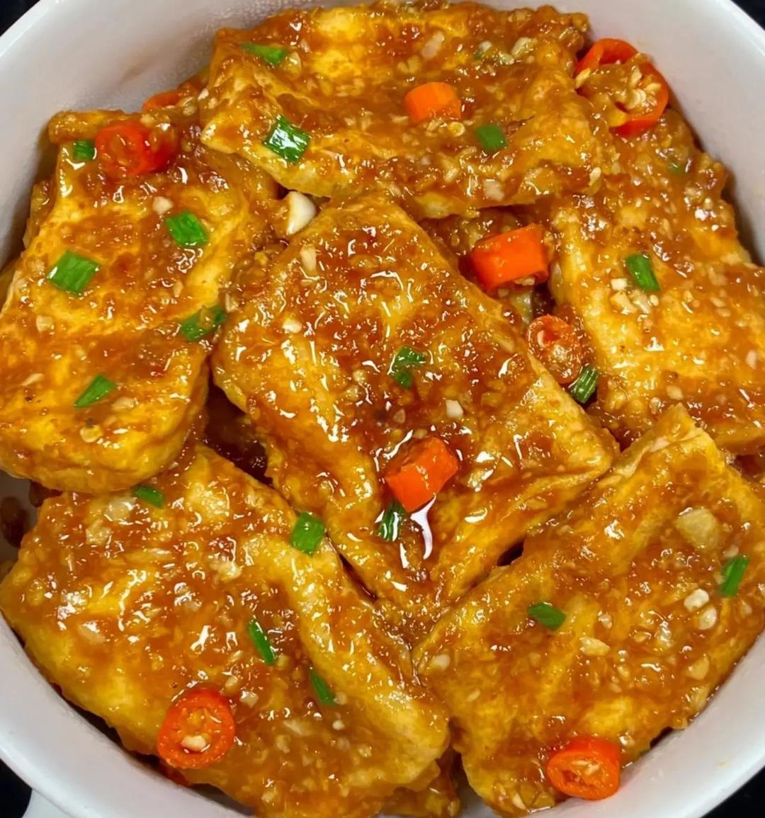 脆皮浇汁豆腐-空气炸锅