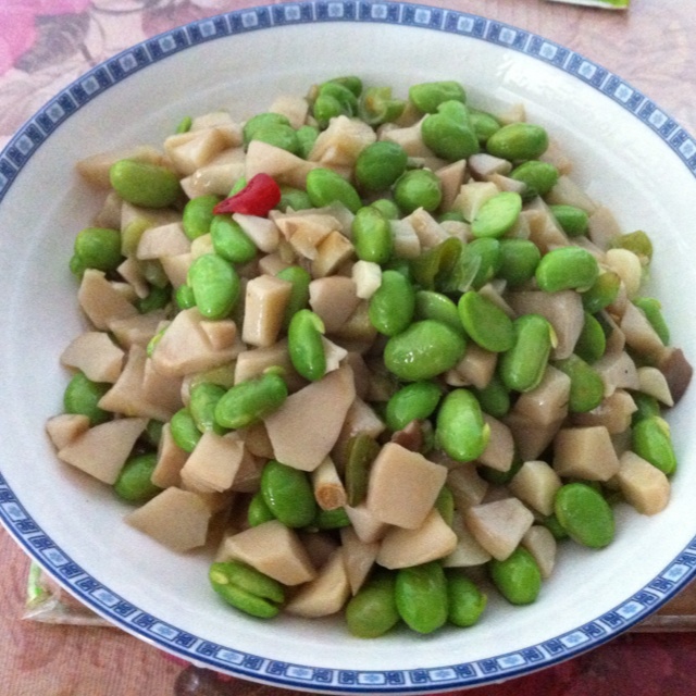 杏鲍菇炒毛豆