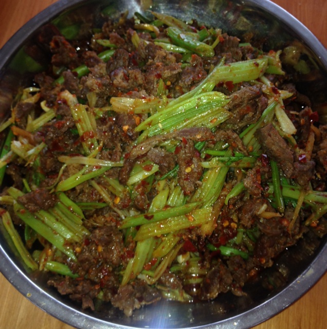 牛肉炒芹菜（特辣）