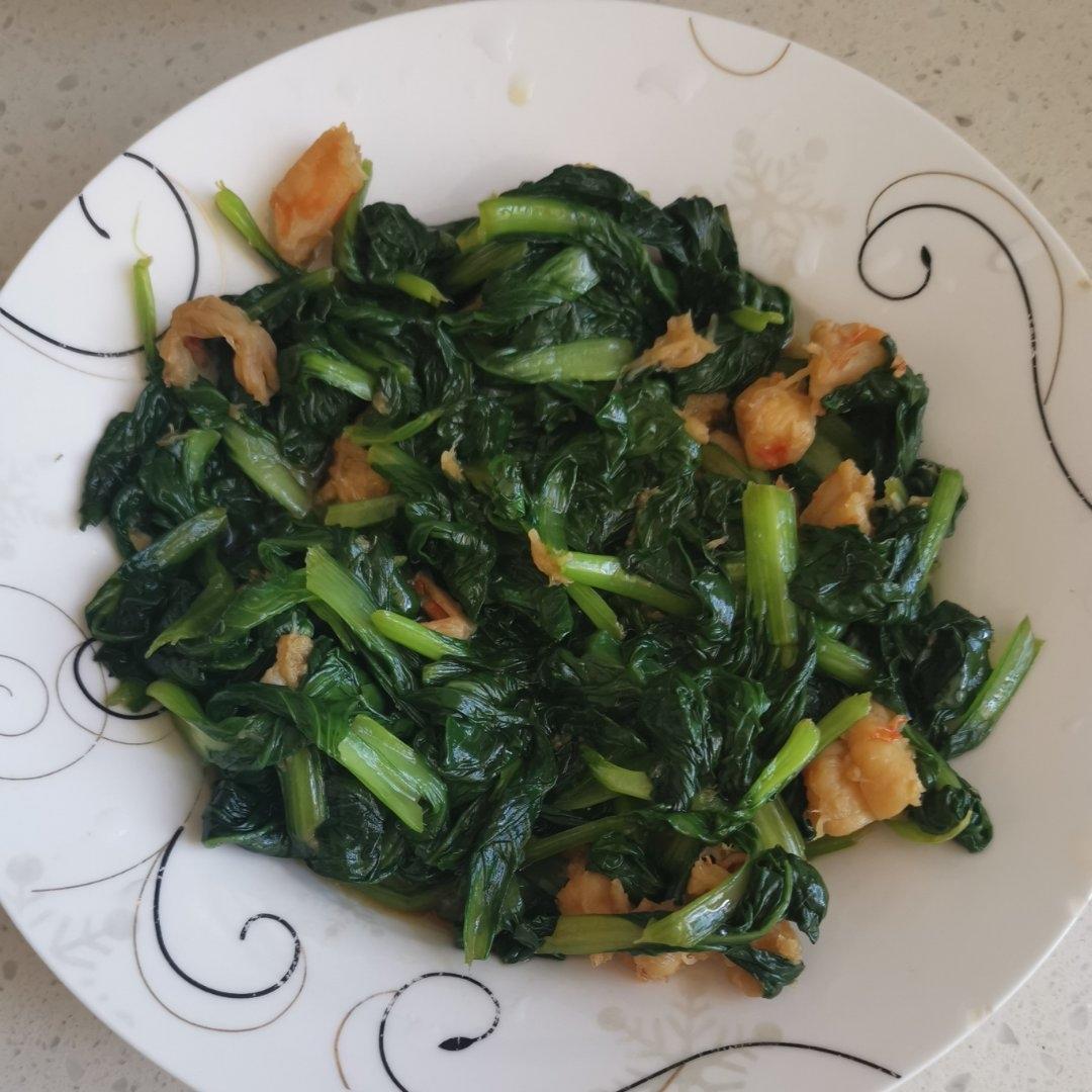 虾仁炒油菜