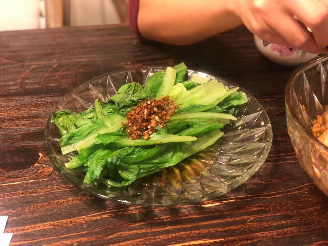白灼油麦菜