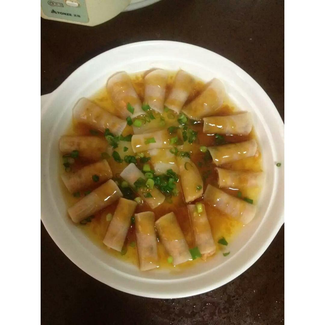 清蒸萝卜肉卷