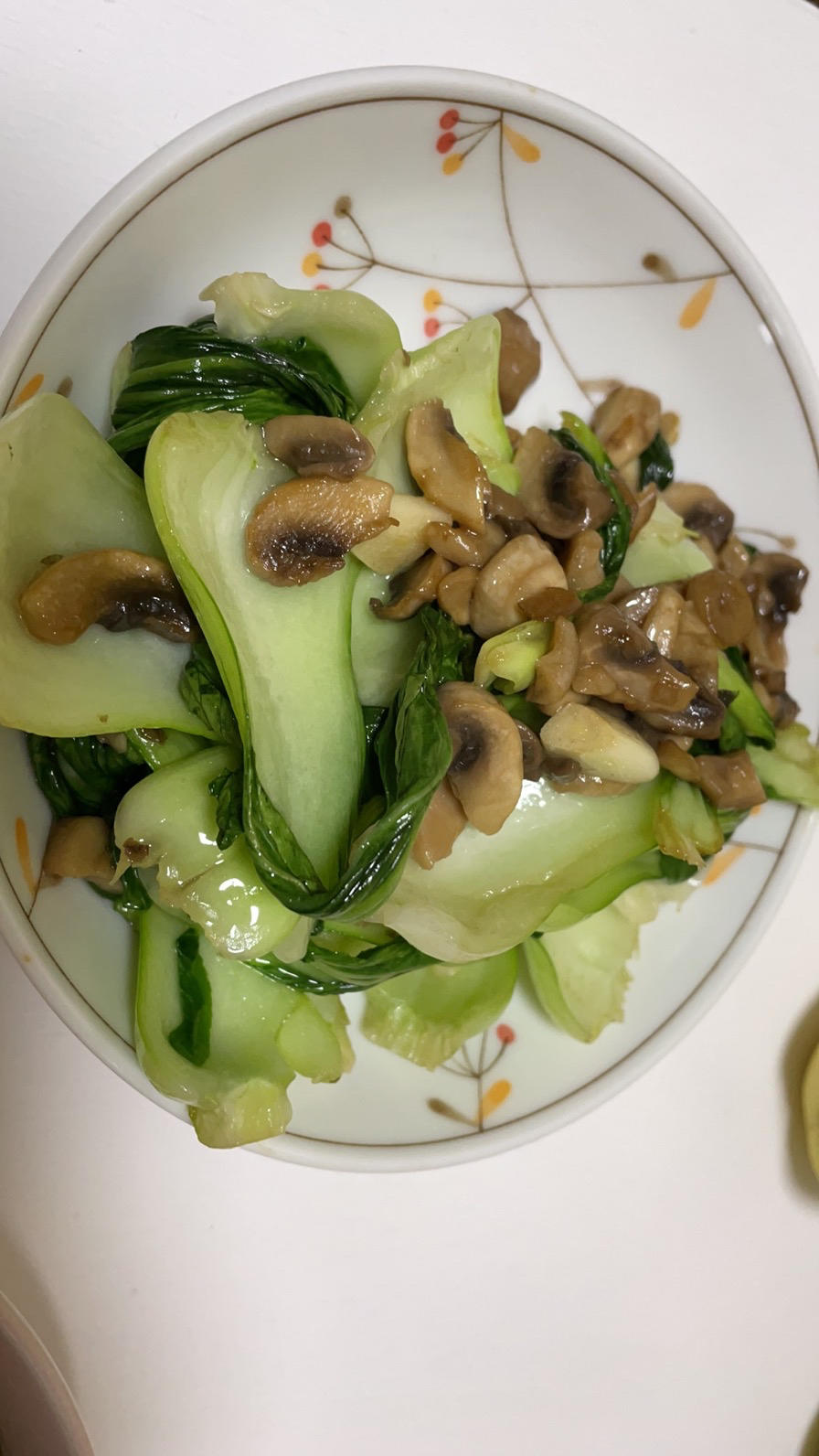 口蘑炒上海青