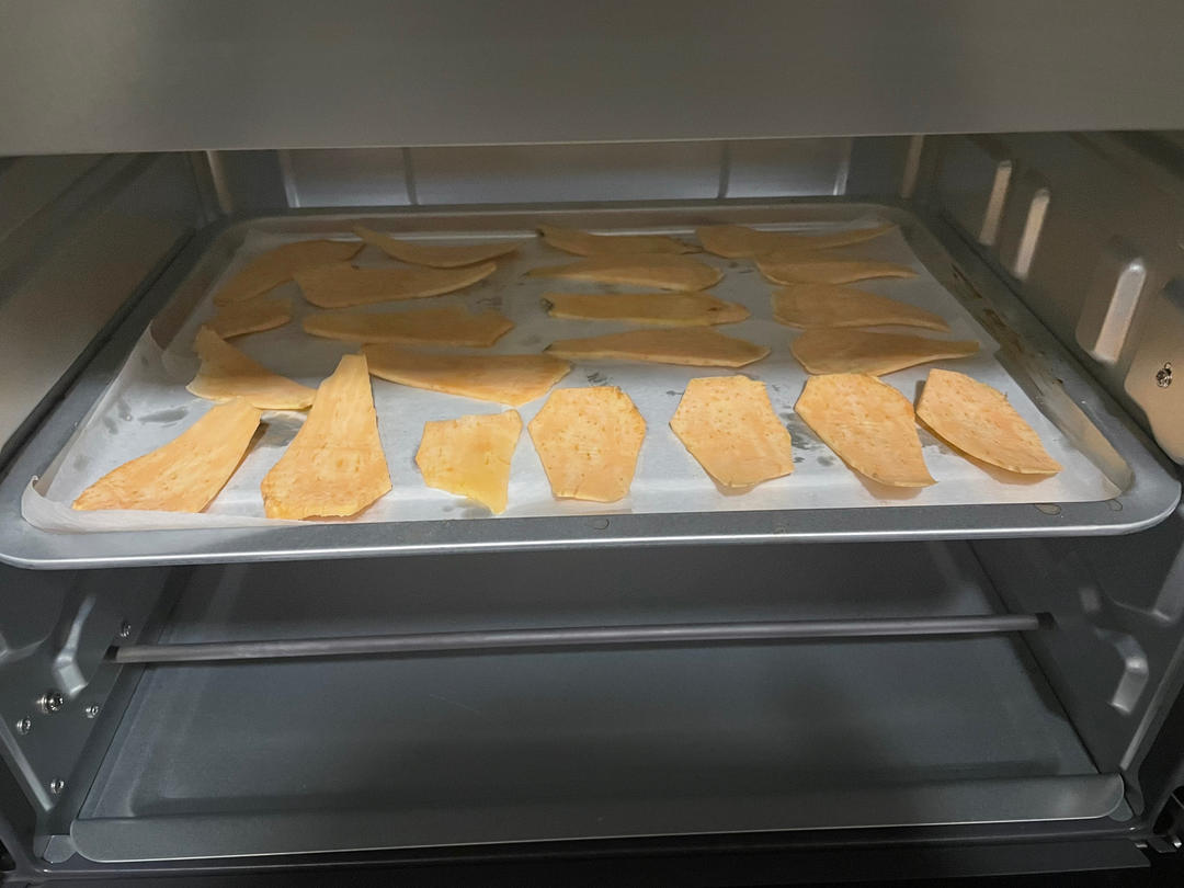 保证脆的烤红薯片（无油）