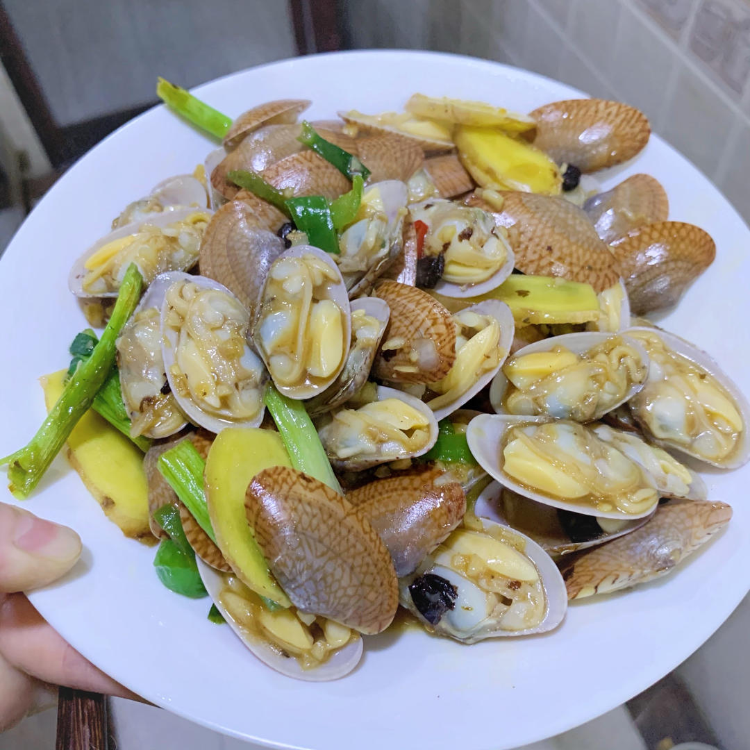 紫苏豉汁炒花甲