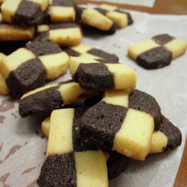 双色小棋格饼干
