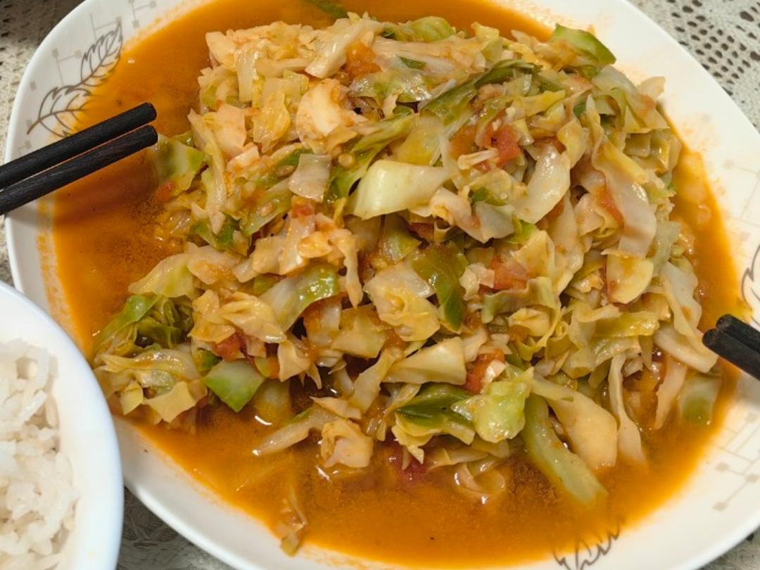 🔥低脂低卡好吃不胖❗️酸爽开胃的茄汁包菜