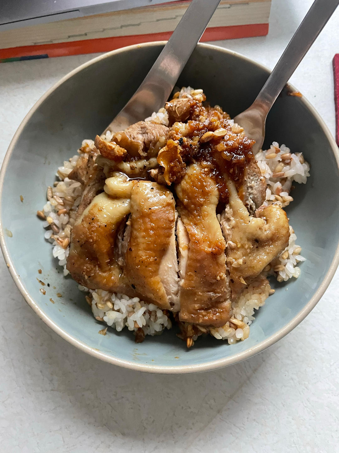 不放一滴油的照烧鸡腿饭