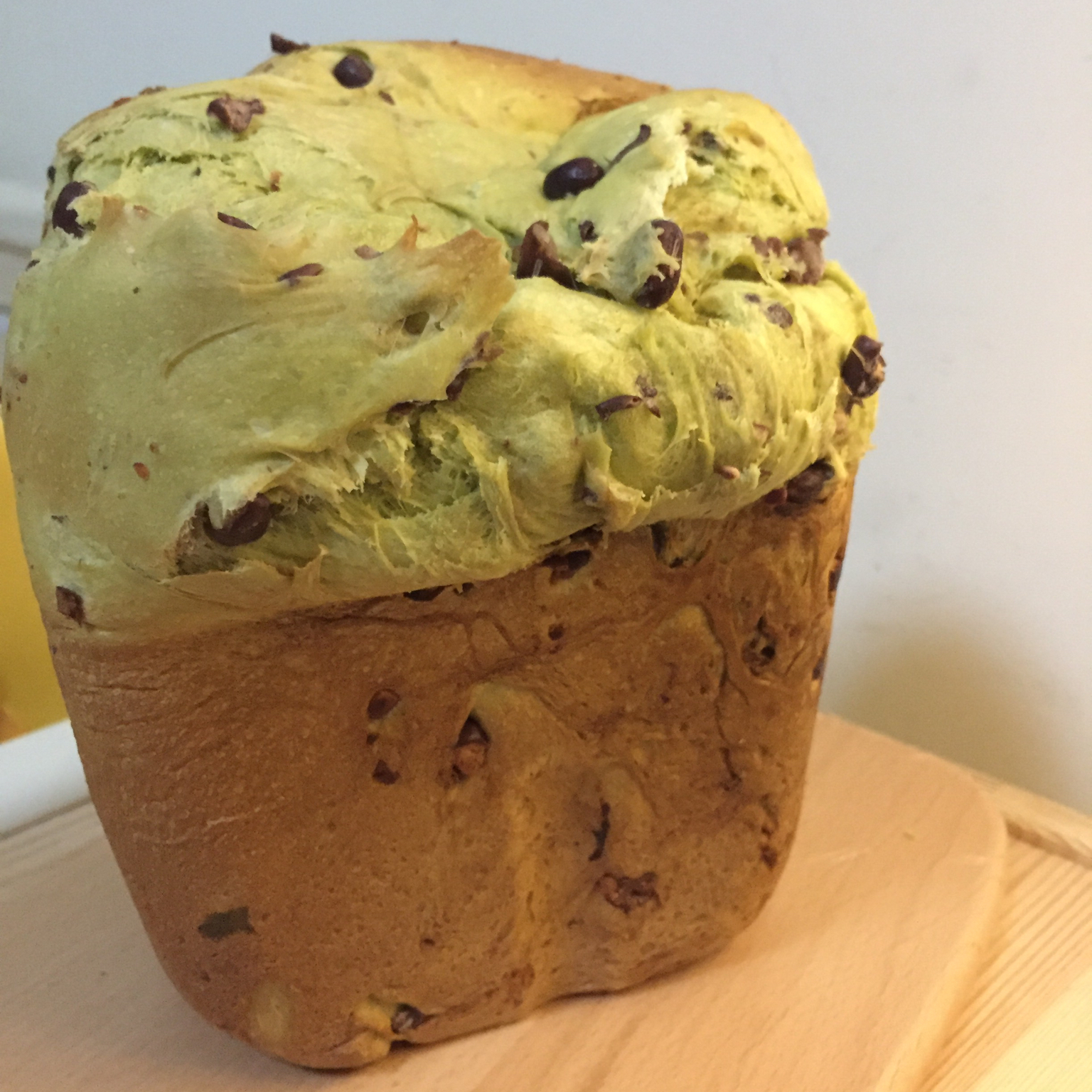 面包机版抹茶红豆吐司