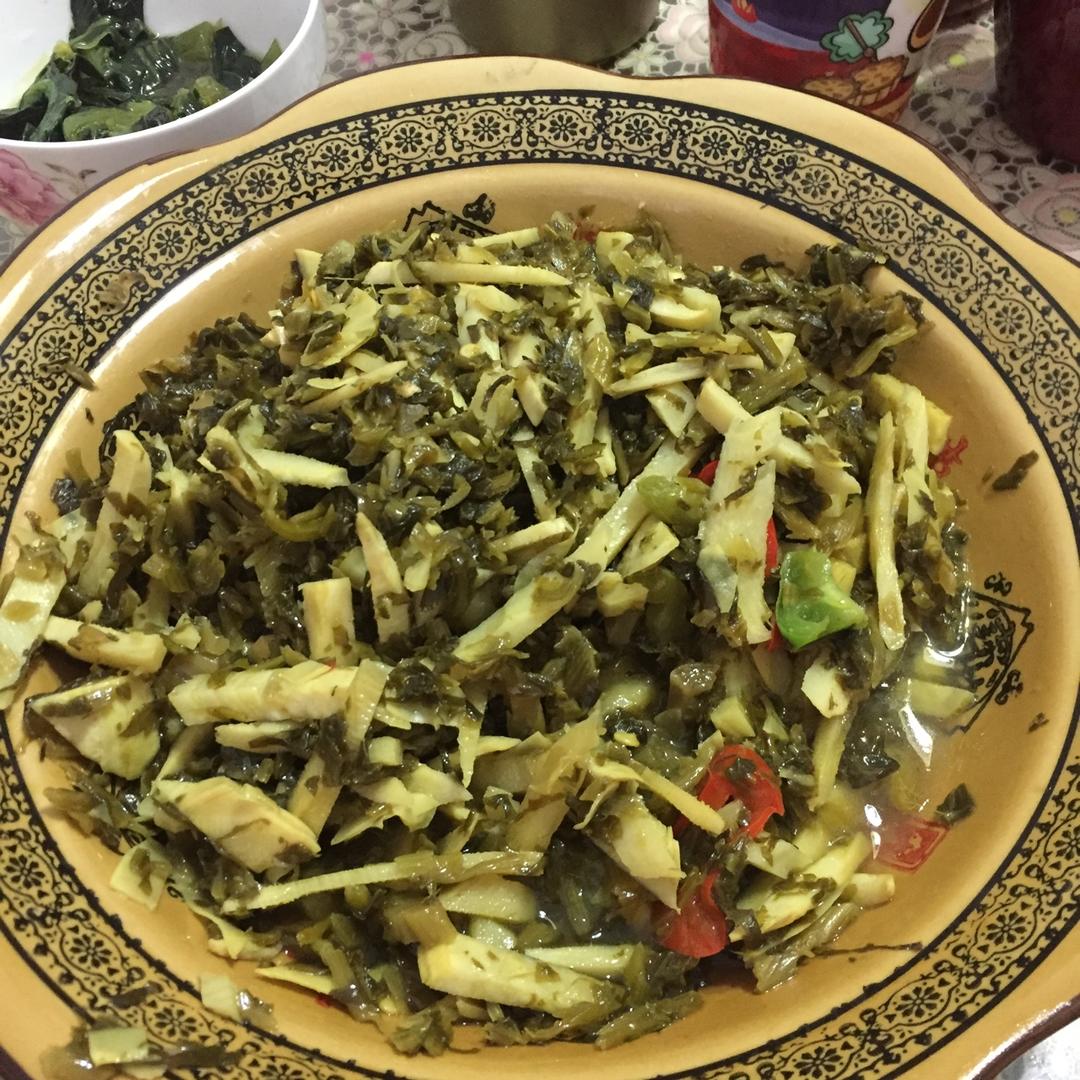 我的最爱6做的咸菜烧毛竹笋