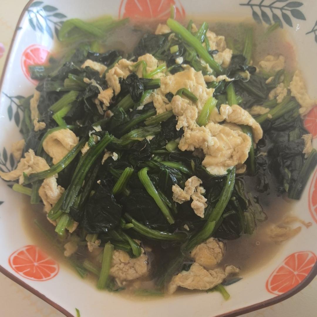 菠菜炒鸡蛋