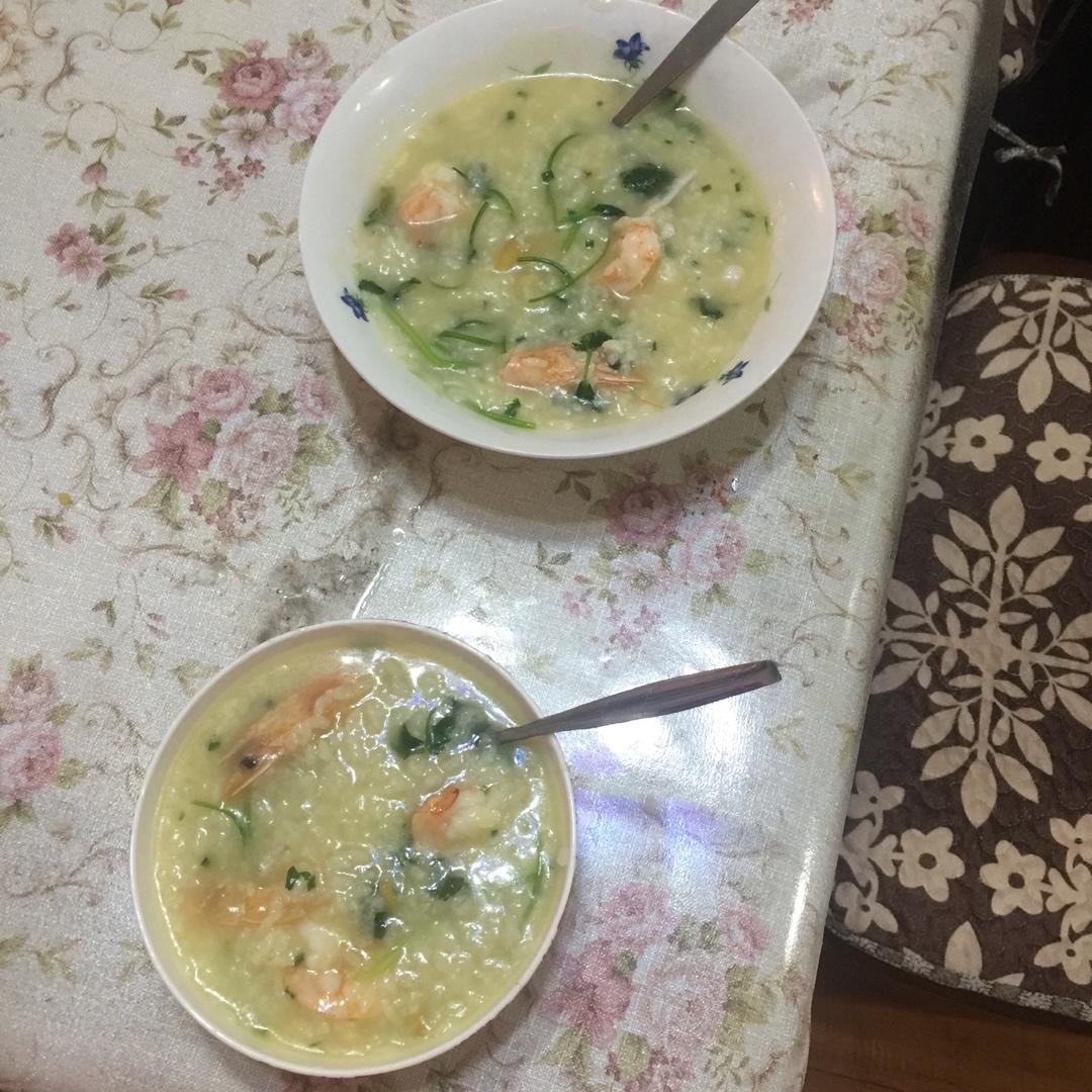 鲜虾砂锅粥