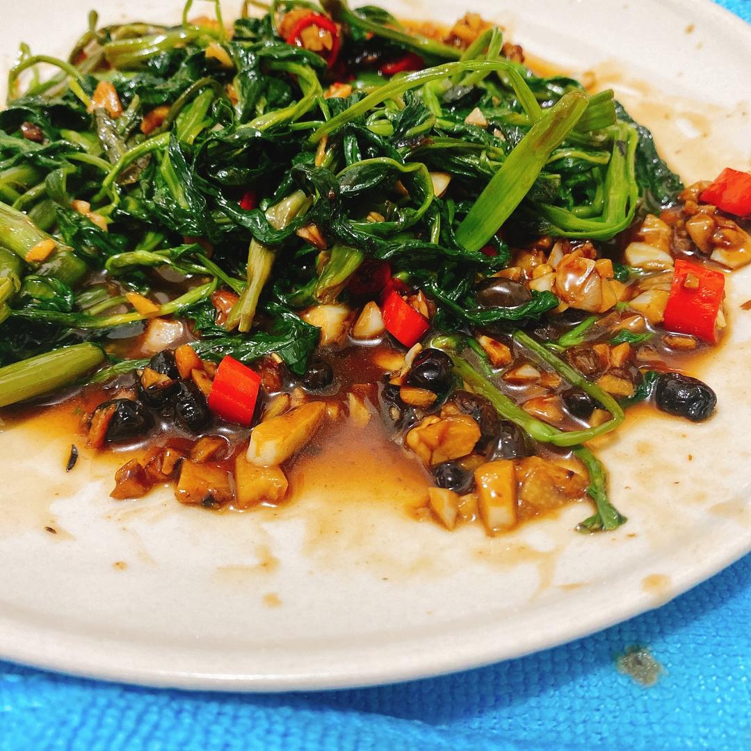 豆豉炒通菜 空心菜的做法