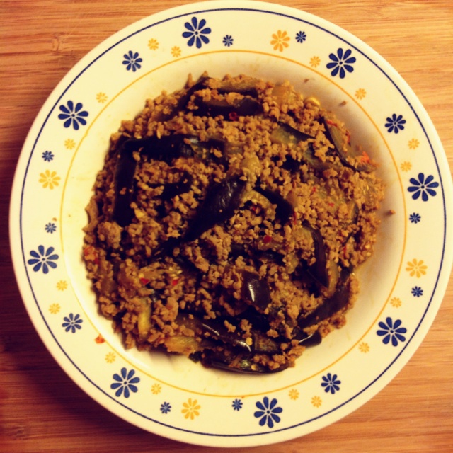 酱爆肉末茄子