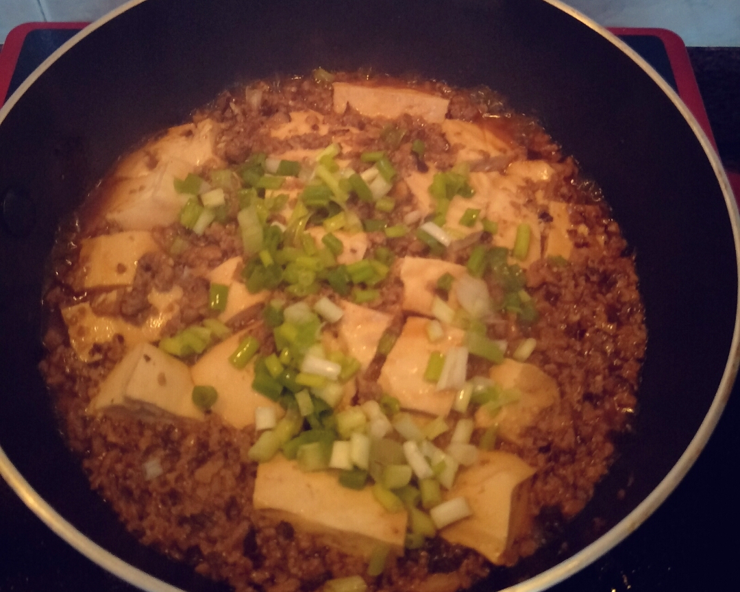 简易香菇肉沫焖豆腐的做法 步骤6