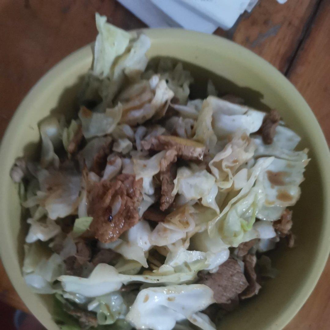 快捷版莲花白炒肉