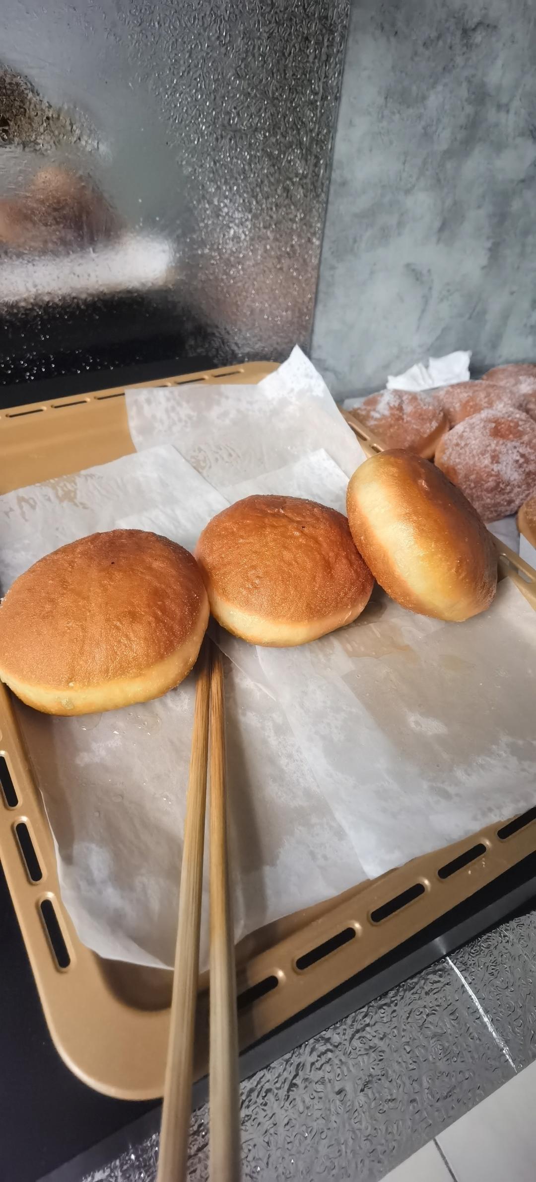 免烤箱‼️韩式卡士达酱甜甜圈🍩