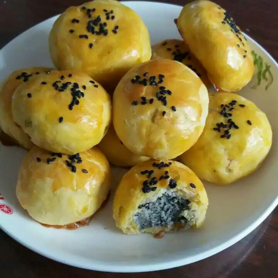 椒盐酥饼（自制椒盐芝麻馅）