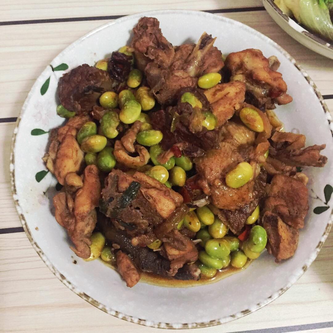 毛豆烧鸡
