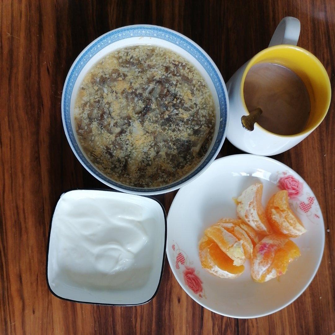 酸奶+蛋白粉+小叶橘