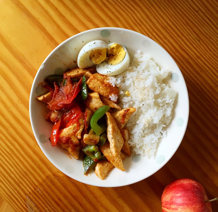 番茄青椒炒豆腐