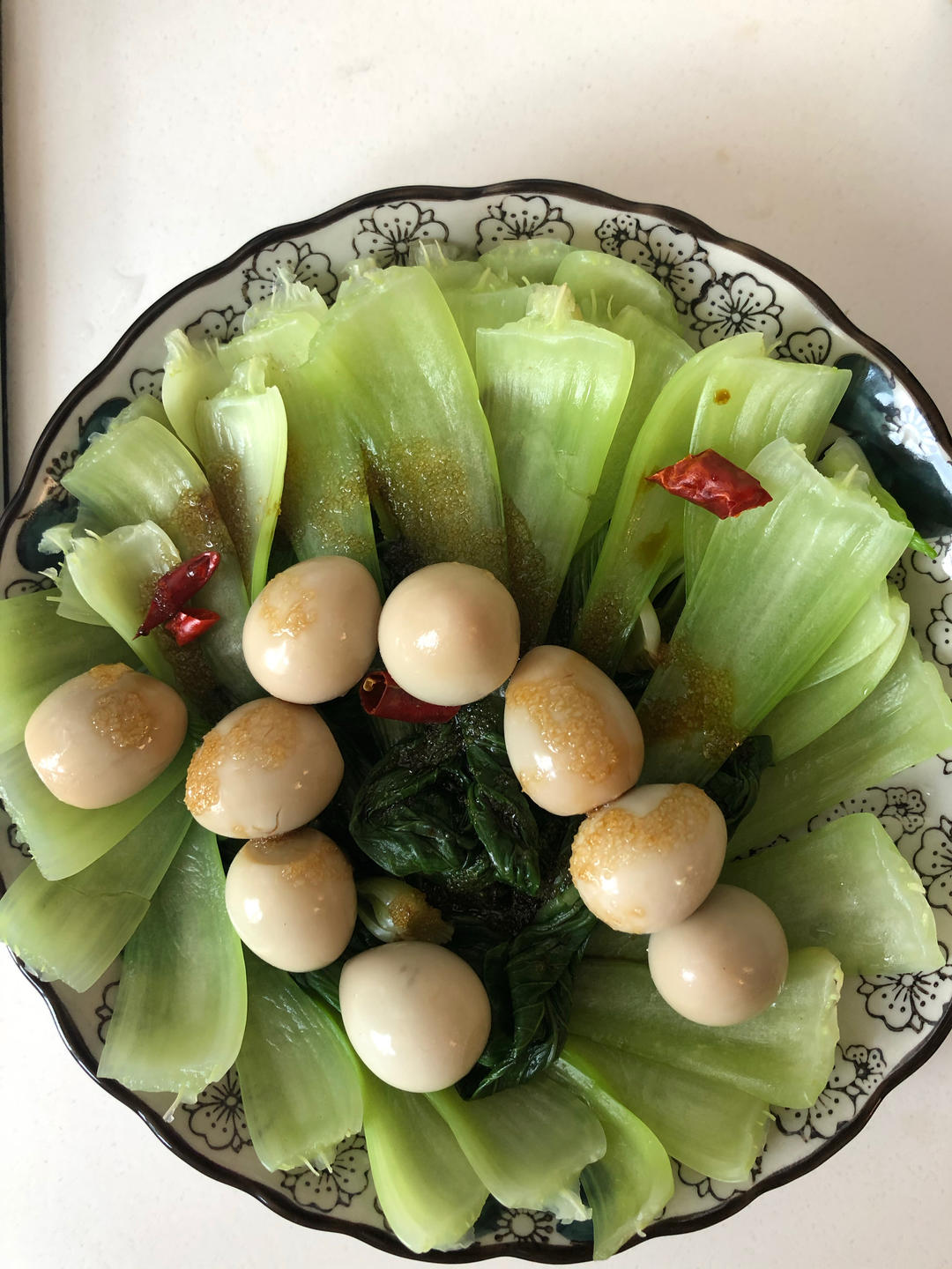 太搭配～青菜鹌鹑蛋