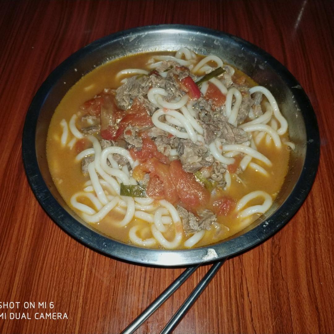 番茄肥牛乌冬面