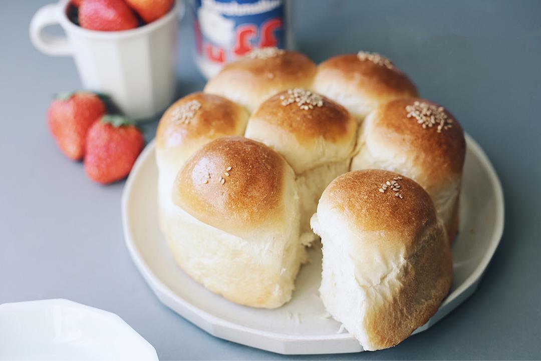 超柔软的棉花糖小面包