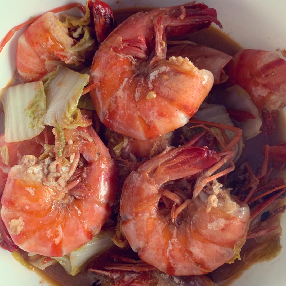 大虾炖白菜