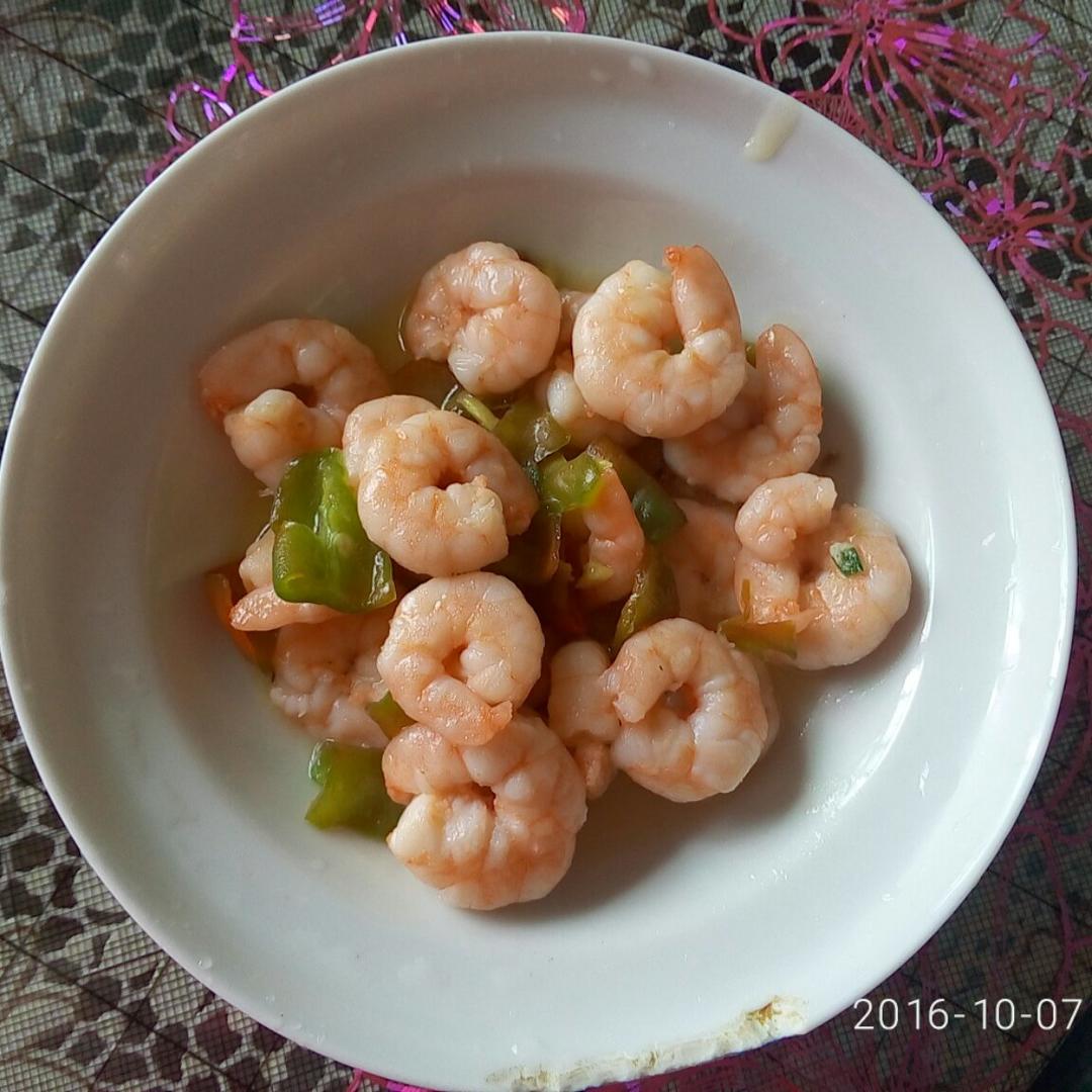 青椒炒虾仁