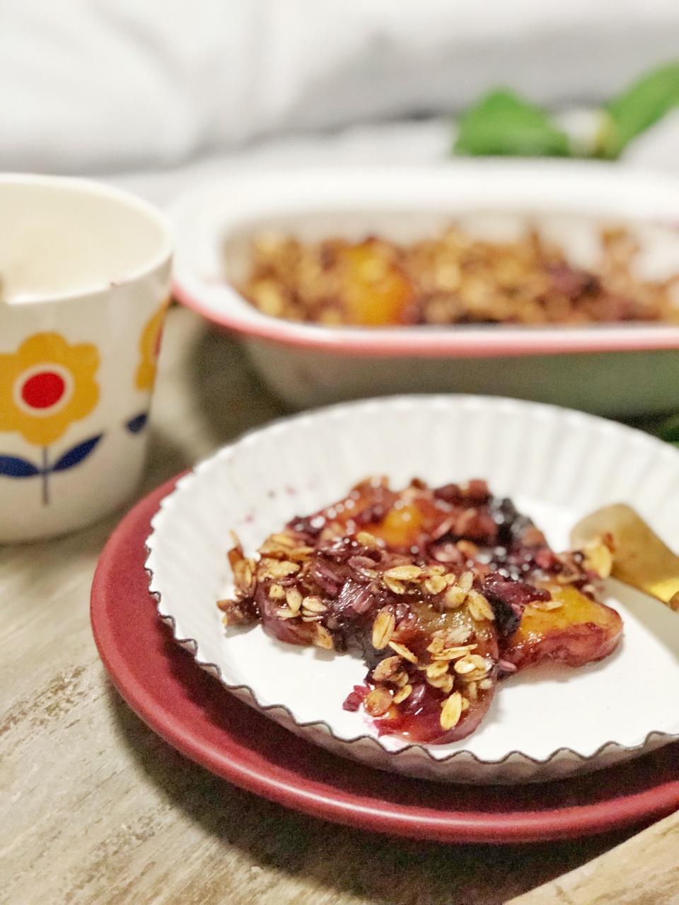 黄桃蓝莓燕麦脆丨健康·三餐