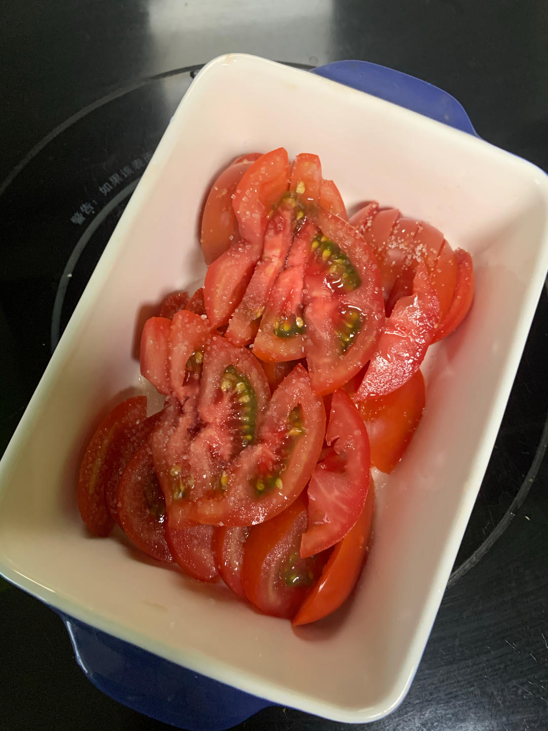 火山下雪——糖撒番茄