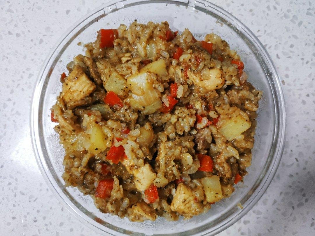 【健康三餐】香喷喷孜然鸡肉闷饭