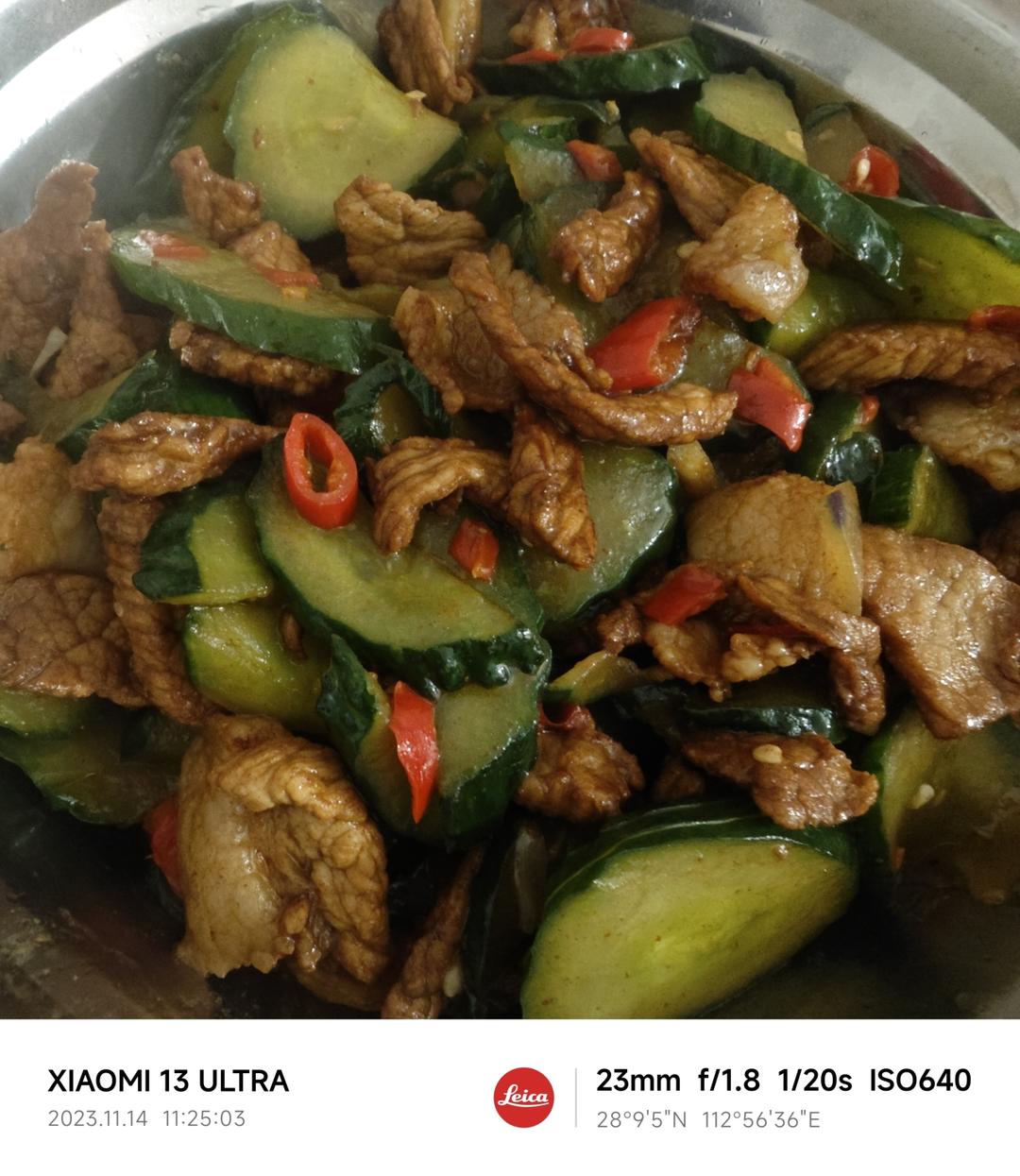 脆黄瓜炒肉