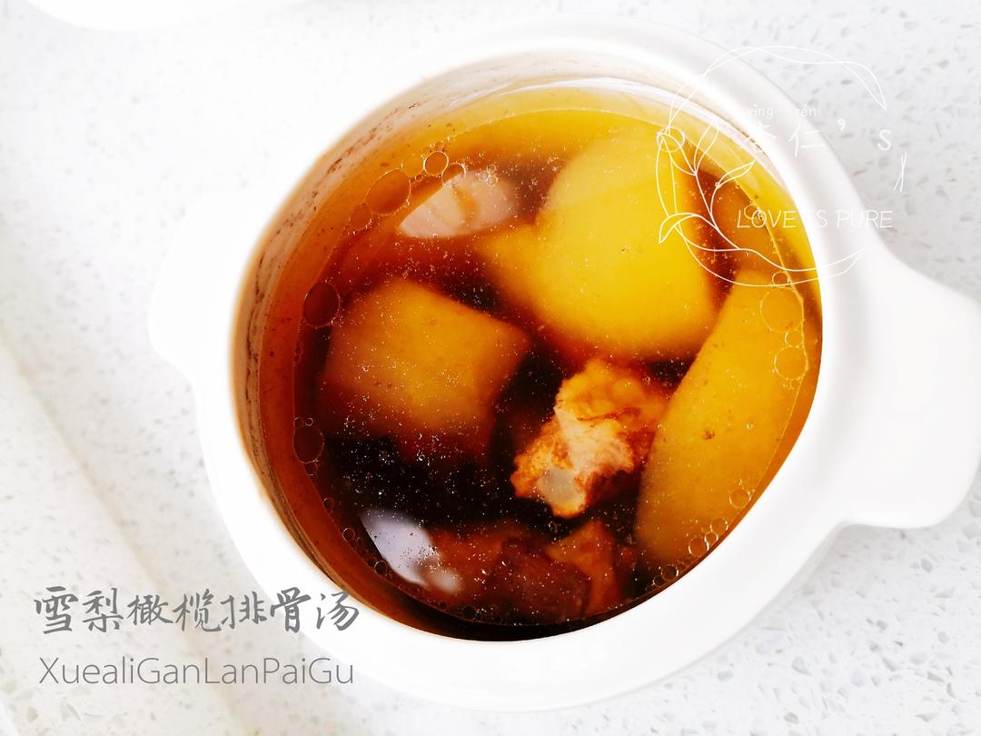 润肺清咽的雪梨橄榄排骨汤