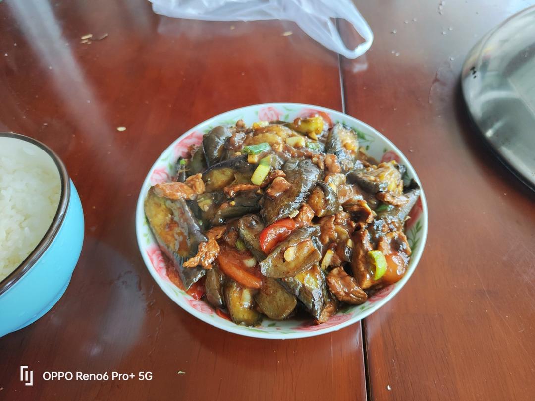 红烧茄子（佐西红柿尖椒）