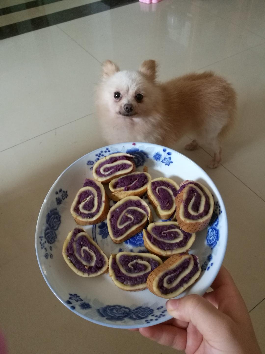 紫薯鸡蛋卷
