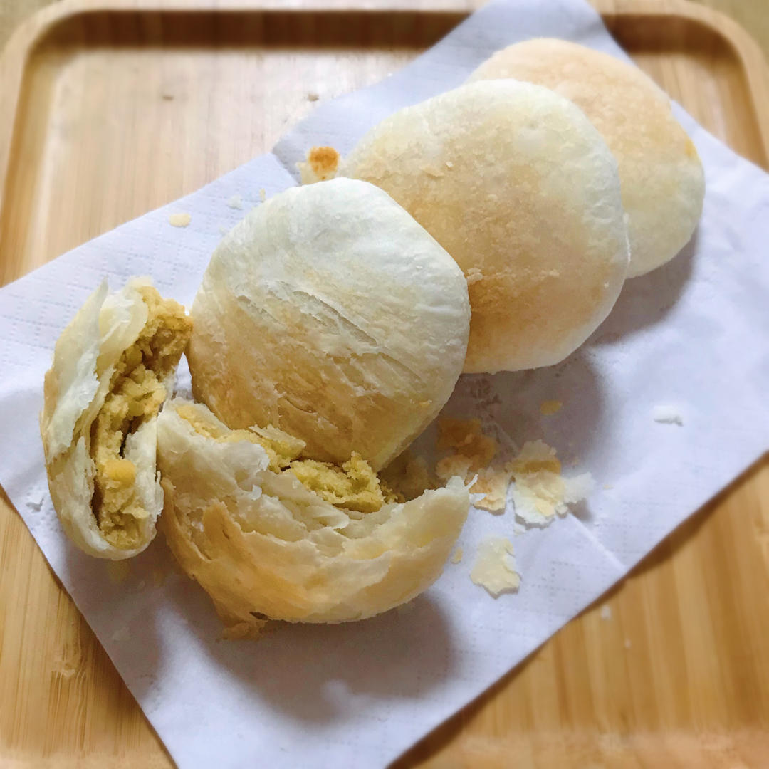 酥皮绿豆饼   酥得掉渣渣