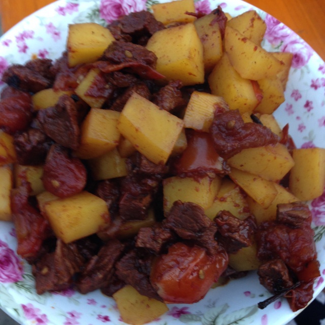 西红柿土豆炖牛肉
